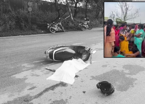 रांची के खेलगांव चौक में भीषण सड़क हादसा: स्कूल बस की चपेट में आई स्कूटी सवार युवती, मौके पर मौत |