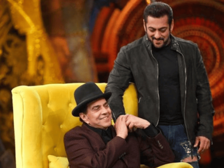 धर्मेंद्र को याद कर भावुक हुए सलमान खान:बिग बॉस-19 के मंच पर कहा- ये हफ्ता आंसुओं के साथ गुजरा, काश ये हफ्ता होस्ट न करता