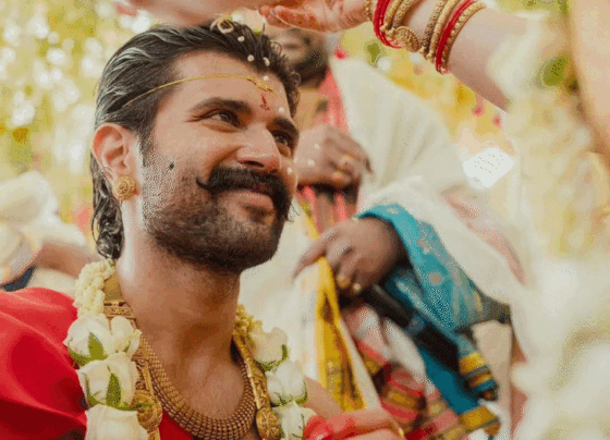 रश्मिका ने शादी में ‘लिविंग गॉडेस’ थीम वाले गहने पहने:विजय के हार पर थी बाघ की डिजाइन; PHOTOS में देखिए कपल की वेडिंग स्टाइल