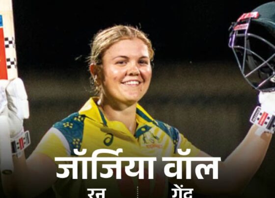 भारतीय विमेंस टीम ऑस्ट्रेलिया से वनडे सीरीज हारी:दूसरे वनडे में भारत को 6 विकेट से हराया; जॉर्जिया वॉल की सेंचुरी