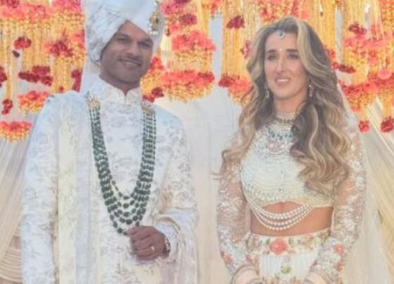 शिखर धवन ने गर्लफ्रेंड सोफी शाइन से शादी की:युजवेंद्र चहल ने बारात में डांस किया; क्रिकेटर ने 2023 में पहली पत्नी से तलाक लिया था