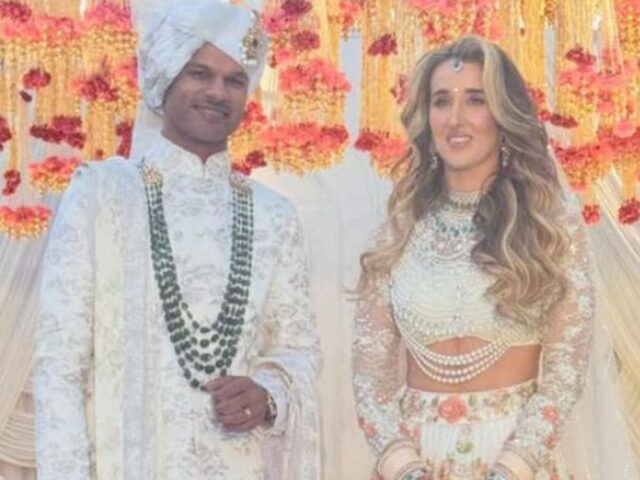शिखर धवन ने गर्लफ्रेंड सोफी शाइन से शादी की:युजवेंद्र चहल ने बारात में डांस किया; क्रिकेटर ने 2023 में पहली पत्नी से तलाक लिया था