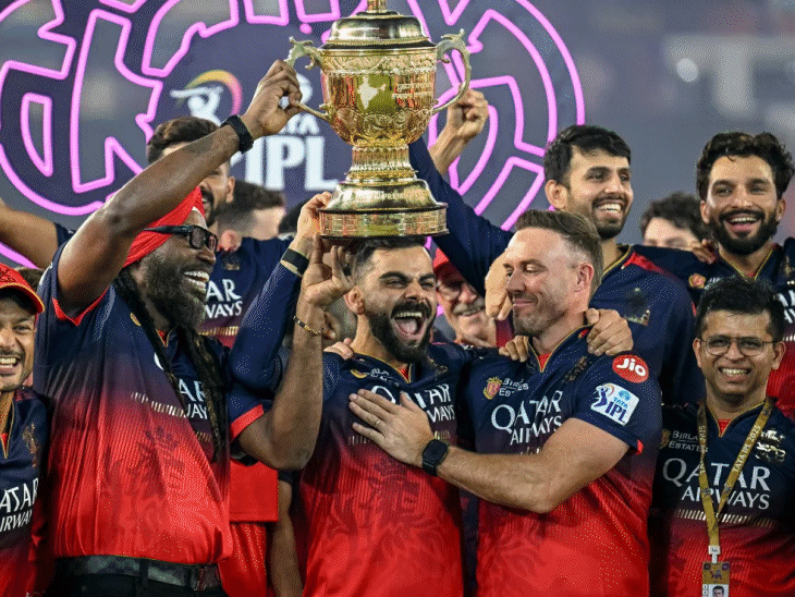RCB सबसे महंगी IPL टीम बनी:₹16.71 हजार करोड़ में 4 कंपनियों ने मिलकर खरीदा; राजस्थान भी 15 हजार करोड़ में बिकीं