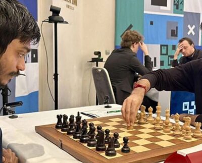 वर्ल्ड चैंपियन गुकेश को ग्रैंडमास्टर अरविंद चिदंबरम ने हराया:प्राग चेस फेस्टिवल में आखिरी नंबर पर पहुंचे; 19 रेटिंग पॉइंट्स भी कटे