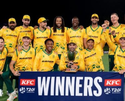 साउथ अफ्रीका ने पांचवां टी-20 मैच 33 रन से जीता:सीरीज 3-2 से अपने नाम की; न्यूजीलैंड 22 साल से नहीं हरा सकी