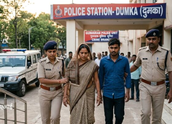 दुमका में चौंकाने वाला मामला: महिला अपने दामाद के साथ फरार, गुरुग्राम से पुलिस ने किया बरामद