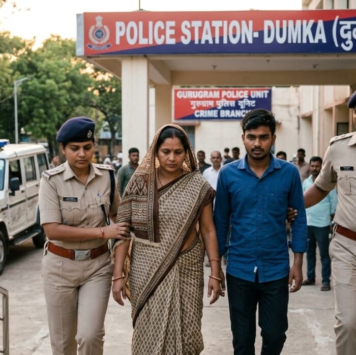 दुमका में चौंकाने वाला मामला: महिला अपने दामाद के साथ फरार, गुरुग्राम से पुलिस ने किया बरामद