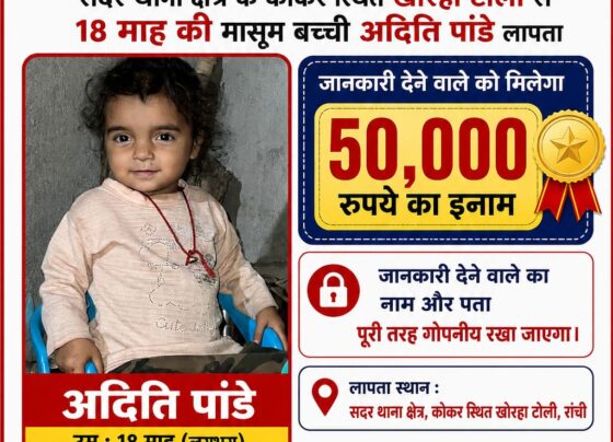 कोकर से 18 माह की बच्ची रहस्यमय तरीके से लापता, सूचना देने वाले को 50 हजार का इनाम