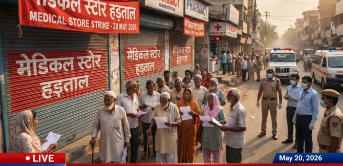 20 मई को देशभर में मेडिकल दुकानों की हड़ताल, दवा संकट रोकने के लिए केंद्र सरकार अलर्ट